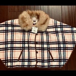 Little girl poncho coat
